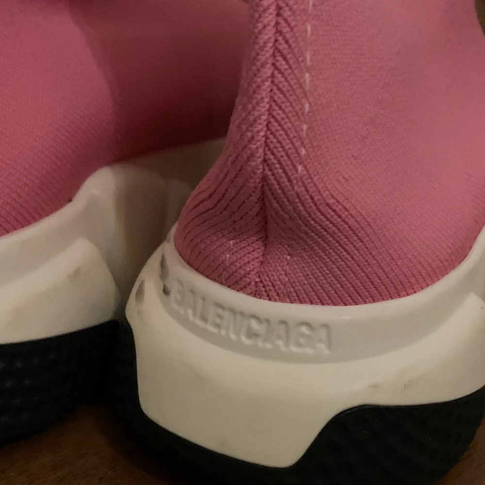 Balenciaga Pink Sock-Style Speed Trainer Sneakers - Picture 8 of 14